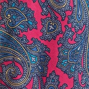 Robert Talbott for Nordstroms Vintage Paisley Red and Blue silk Tie